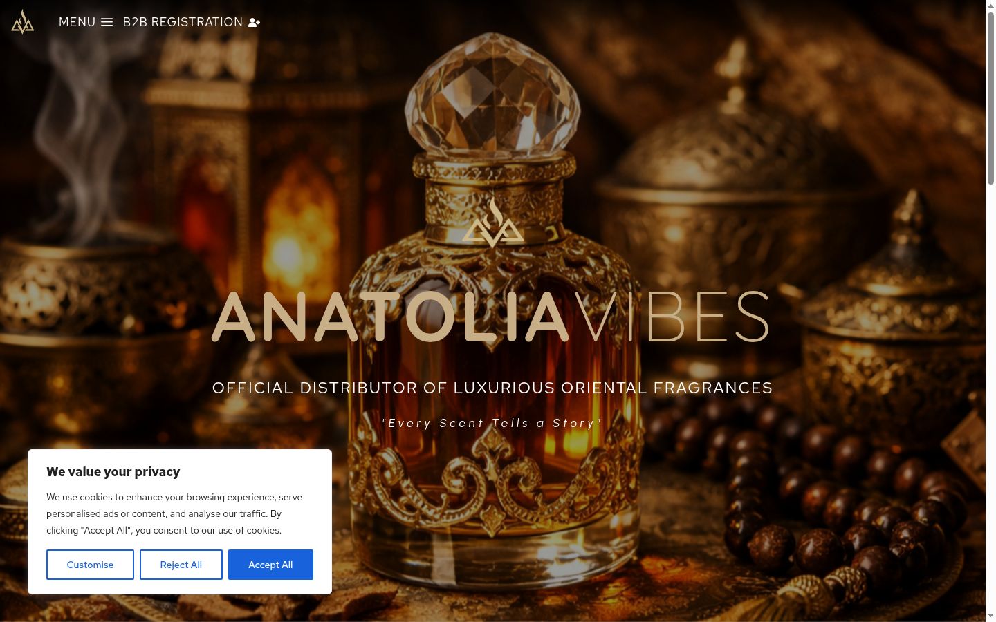 Screenshot del banner di consenso mostrato prima di qualsiasi interazione