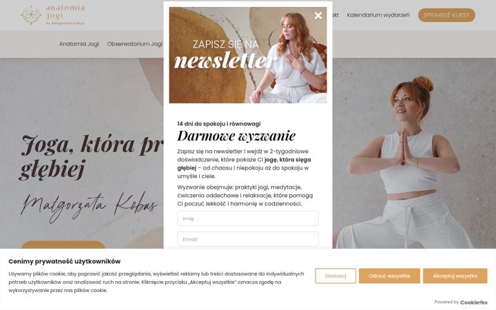 Screenshot of anatomiajogi.pl