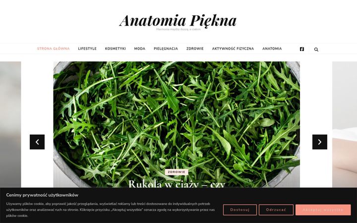 Screenshot of anatomiapiekna.com