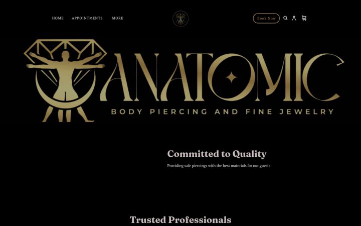 Screenshot of anatomicbodyarts.net