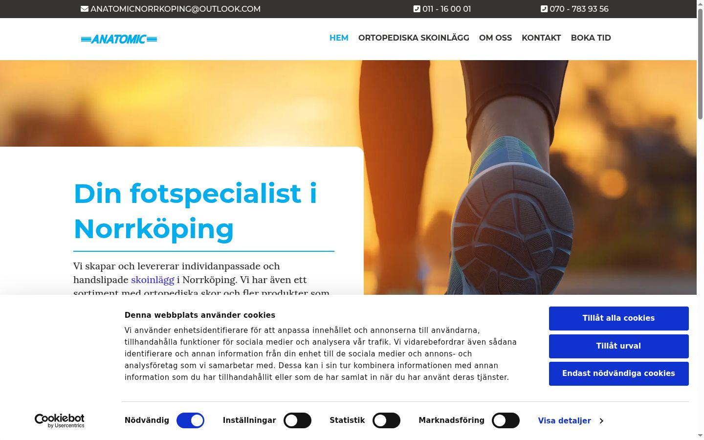 Screenshot del banner di consenso mostrato prima di qualsiasi interazione