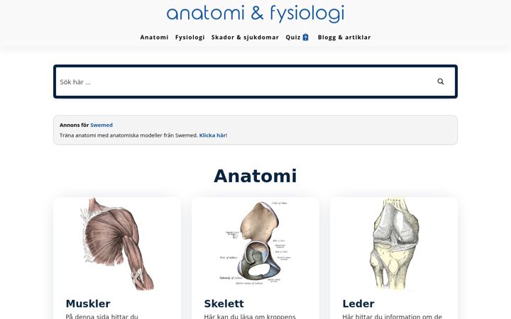 Screenshot of anatomifysiologi.se