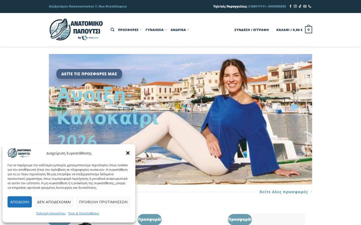 Screenshot of anatomikopapoutsi.gr