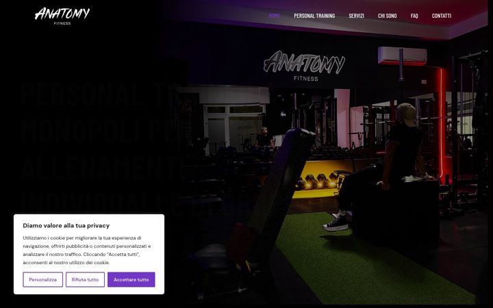 Screenshot stránky anatomyfitness.it