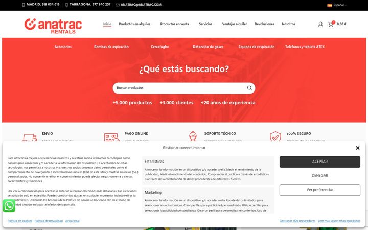 Screenshot of anatrac-rentals.com