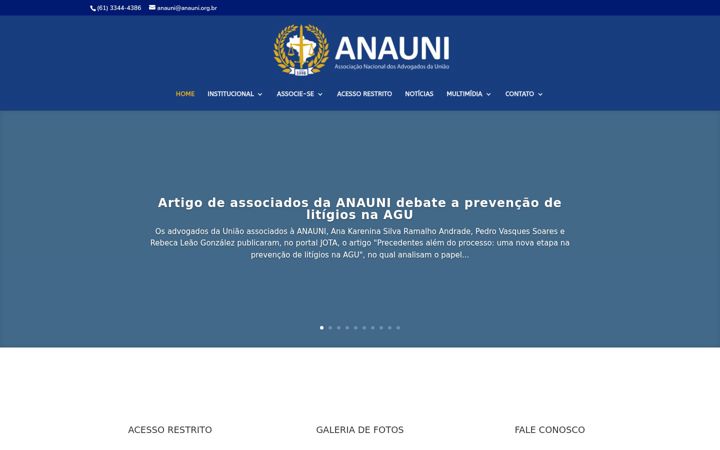 Screenshot of anauni.org.br