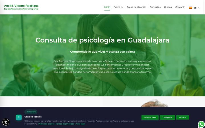Screenshot van anavicentepsicologa.es