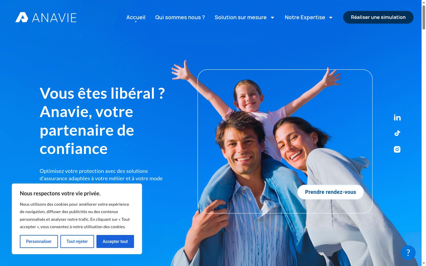Screenshot van de toestemmingsbanner zoals getoond vóór enige interactie