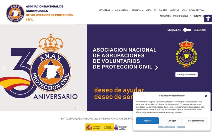Screenshot of anavproteccioncivil.org