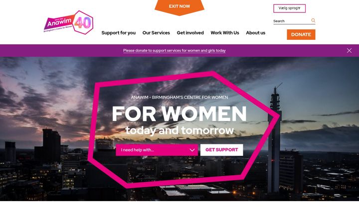 Screenshot of anawim.co.uk