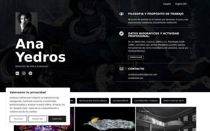 Screenshot of anayedros.com
