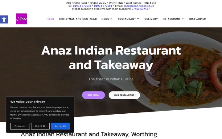 Captură de ecran a anaz-findon.co.uk