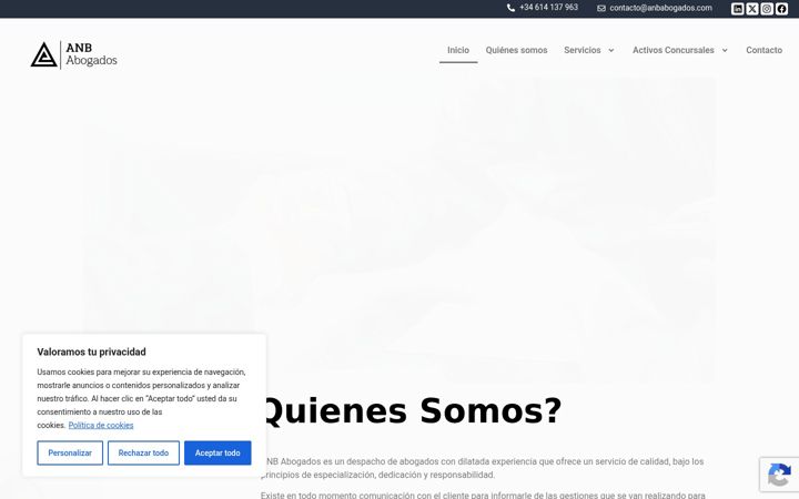 Screenshot of anbabogados.com