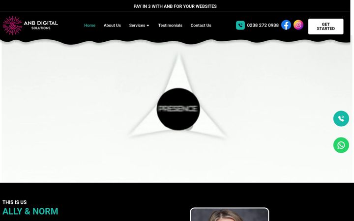 Screenshot of anbdigital.co.uk