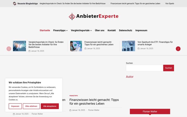 Screenshot of anbieterexperte.de