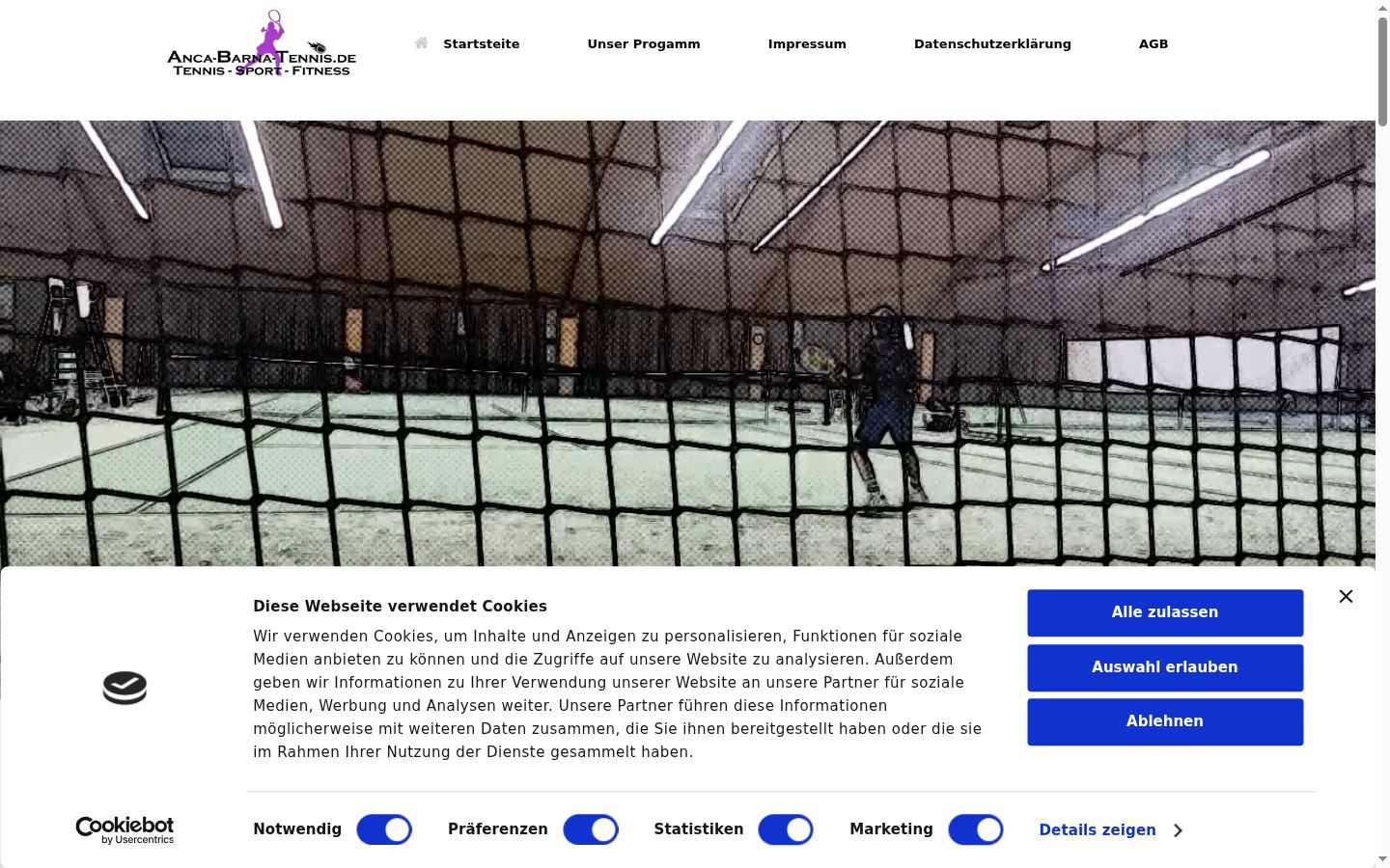 Screenshot del banner di consenso mostrato prima di qualsiasi interazione