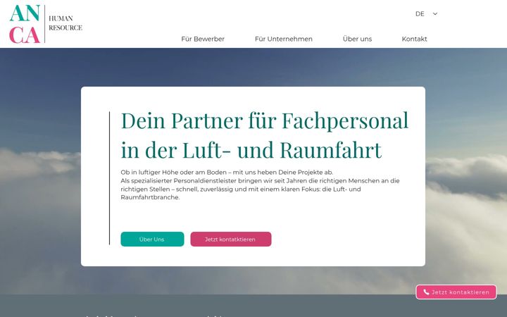 Screenshot of anca-human-resource.de
