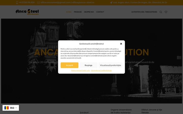 Screenshot of anca-steel.ro