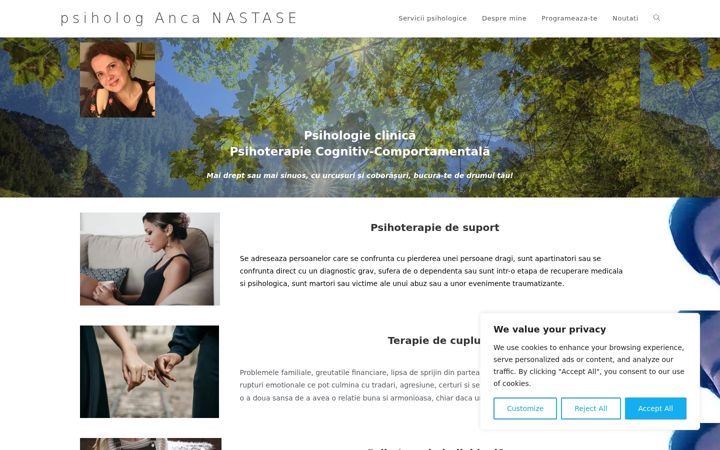 Screenshot of ancanastase.ro