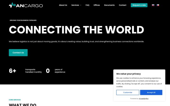 Screenshot of ancargo.eu