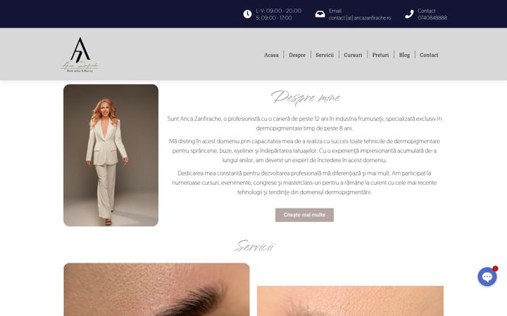 Screenshot of ancazanfirache.ro