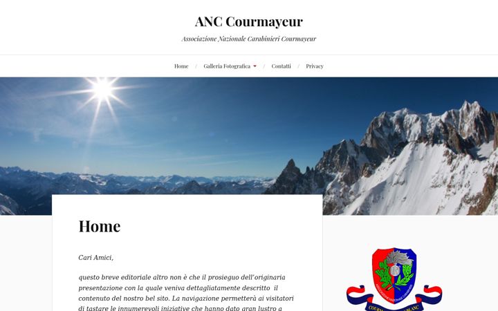 Screenshot of anccourmayeur.it