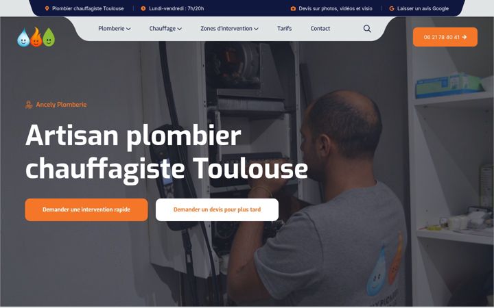 Screenshot of ancely-plomberie.fr