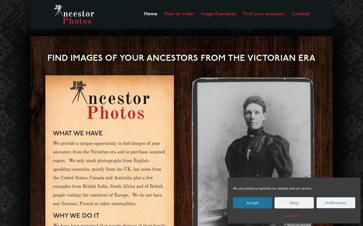 Screenshot of ancestor.photos