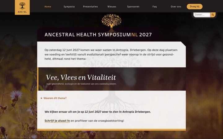 Captură de ecran a ancestralhealth.nl