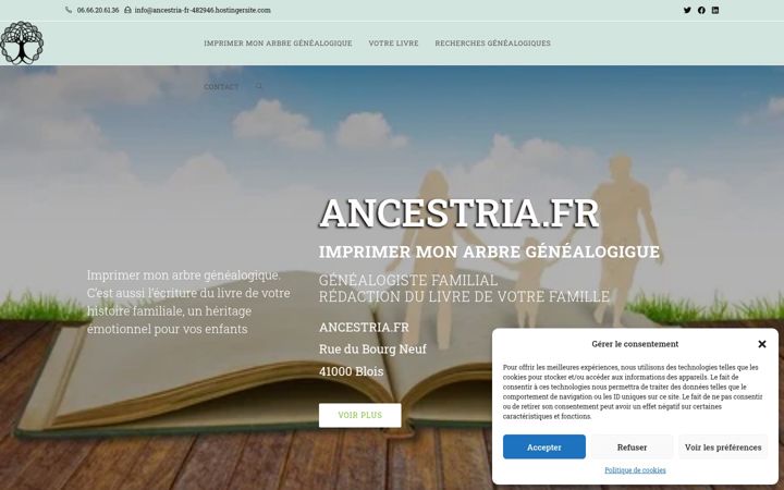 Screenshot of ancestria.fr