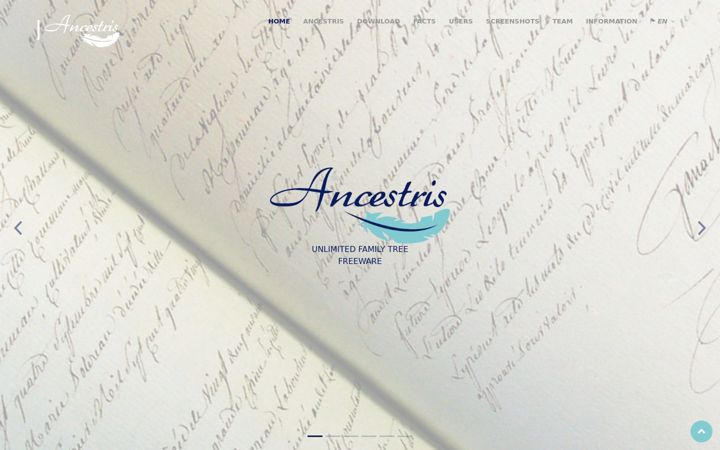 Screenshot of ancestris.org