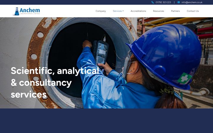 Screenshot of anchem.co.uk