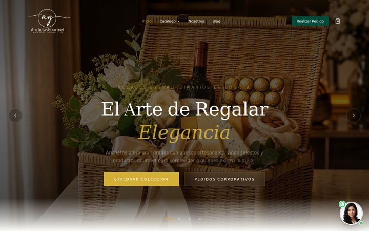 Screenshot of anchetasgourmet.com