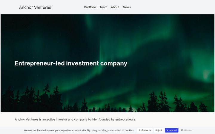 Screenshot of anchor-ventures.com