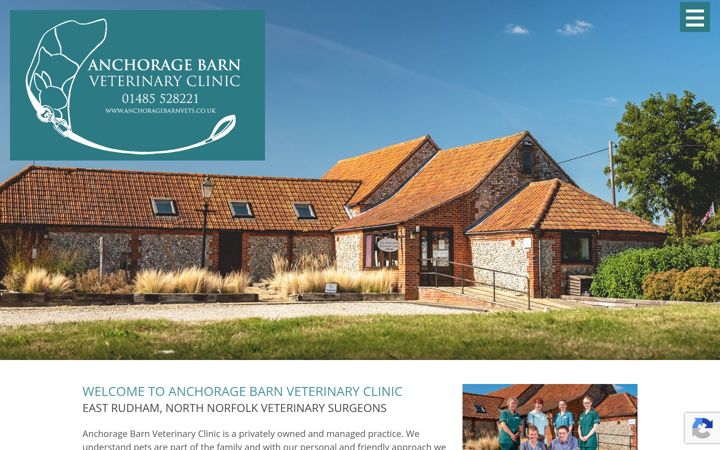 Screenshot of anchoragebarnvets.co.uk