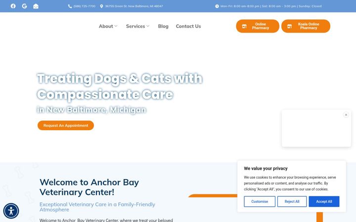 Screenshot of anchorbayvc.com