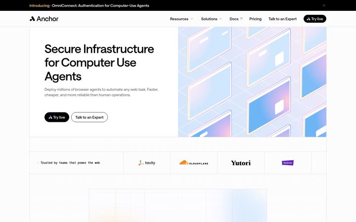Screenshot of anchorbrowser.io