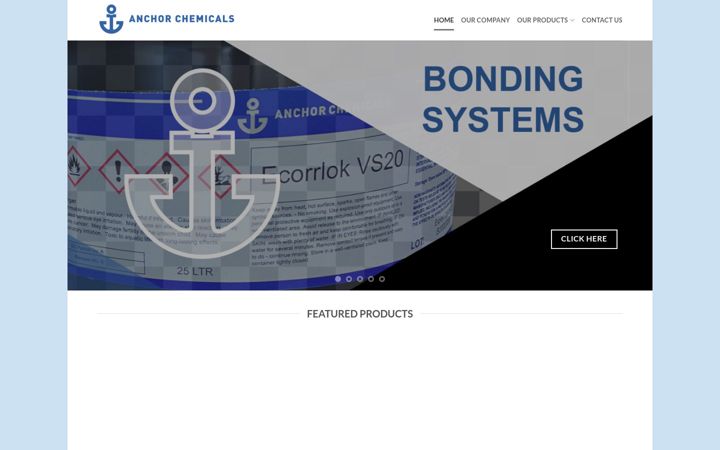 Screenshot van anchorchemicals.co.za