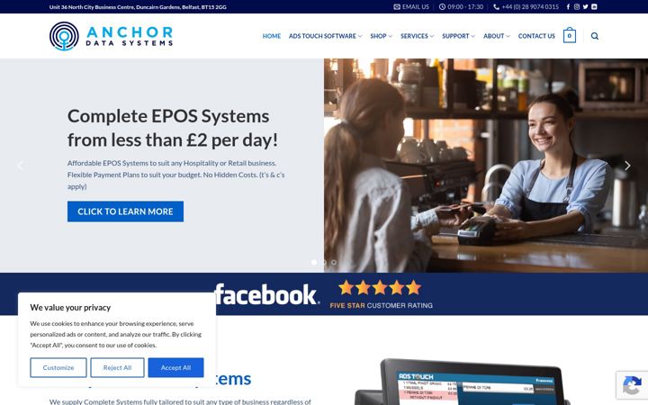 Captura de ecrã de anchordata.co.uk