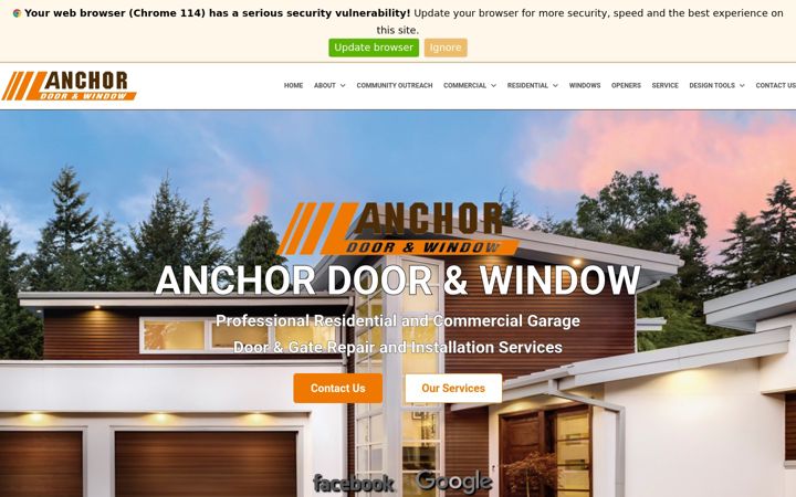 Screenshot of anchordoor.com