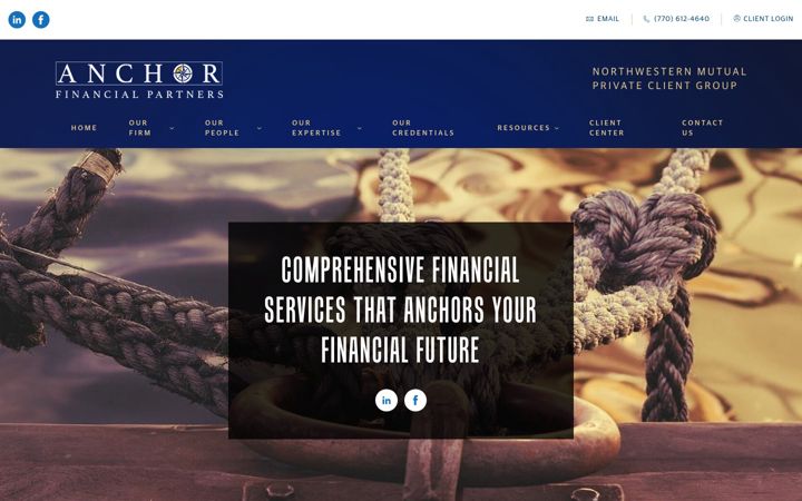 Screenshot of anchorfinancialpartners.nm.com