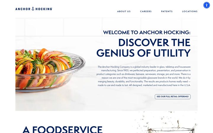 Screenshot of anchorhockingcompany.com