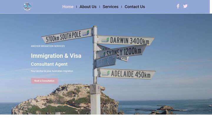 Screenshot of anchormigrationservices.com.au