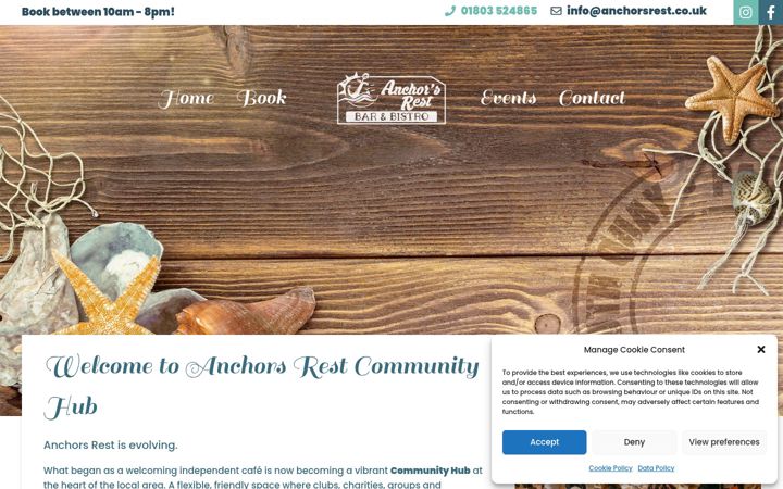 Screenshot of anchorsrest.co.uk