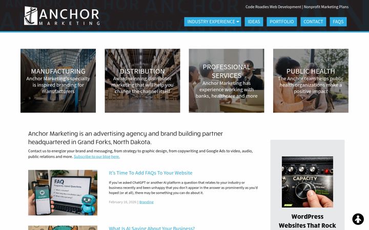 Screenshot of anchorwebsite.com
