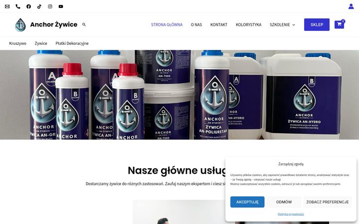 Screenshot of anchorzywice.pl