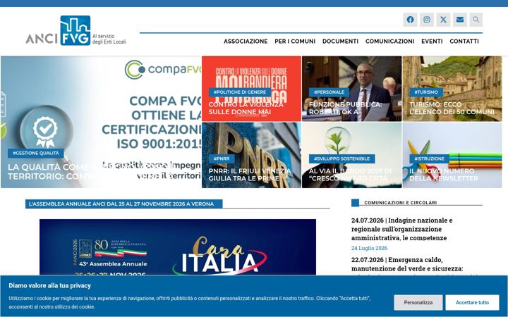 Екранна снимка на anci.fvg.it