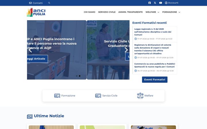 Екранна снимка на anci.puglia.it