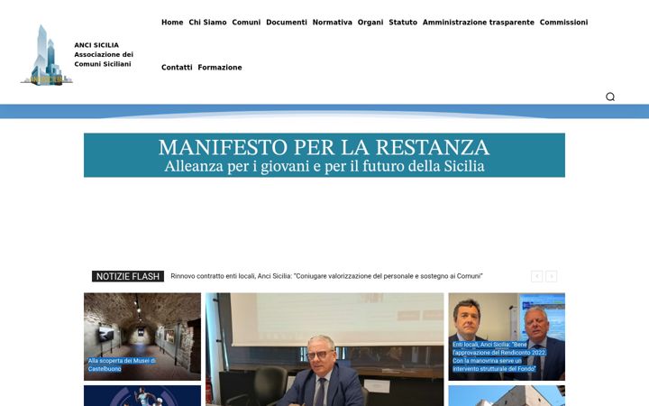 Screenshot of anci.sicilia.it