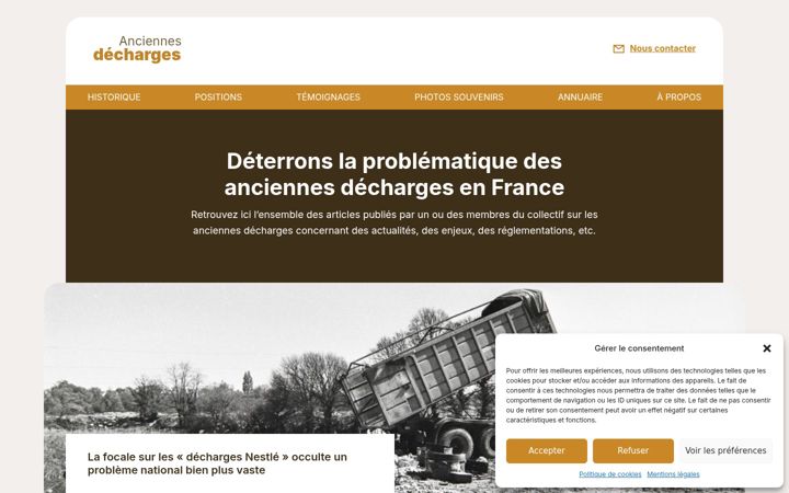 Screenshot of anciennesdecharges.org